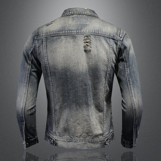 ANDSEEYOU 品牌 牛仔外套男国潮服装2025春季新款时尚简约修身牛仔衣夹克男 687款 3XL