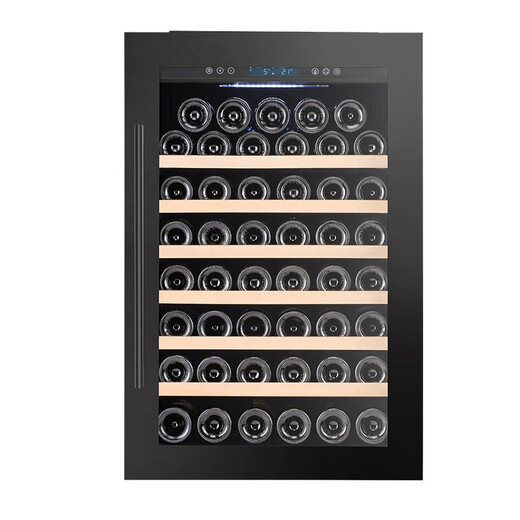 Bacchus wine cabinet built-in 48-pack thermostatic wine cabinet home wine champagne storage wine cabinet ice-freezer cabinet foreign wine home kitchen living room villa wall cabinet YC-110 black single temperature air-cooled compressor fully built-in 48 bottles