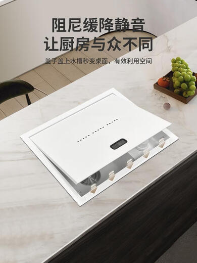 科至途定制吧台阳台隐形小水槽洗杯器单槽洗菜盆西厨中岛台迷你小洗 4839B阻尼洗杯器水槽升降冷热龙
