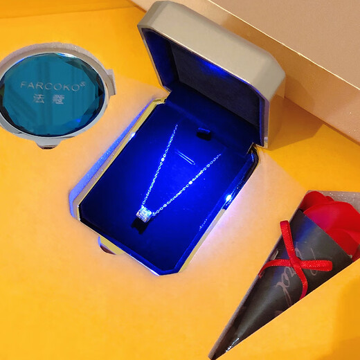 Farcoko platinum necklace for women with small waist, fashionable pt950 platinum, practical and heart-warming birthday gift for girlfriend and wife, platinum necklace + bright small waist, SF Express