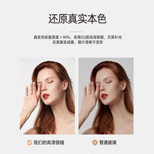 含雅无框全身镜子贴墙自粘穿衣镜免打孔贴柜门壁挂防爆家用挂墙面镜子 圆角50*150cm【高清防爆镜片】