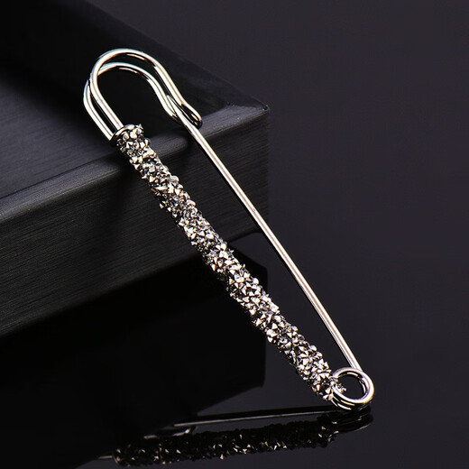 Antimei cardigan sweater pin fixed clothing versatile woolen coat brooch shawl buckle accessories anti-exposure artifact for women blue-7.7 cm