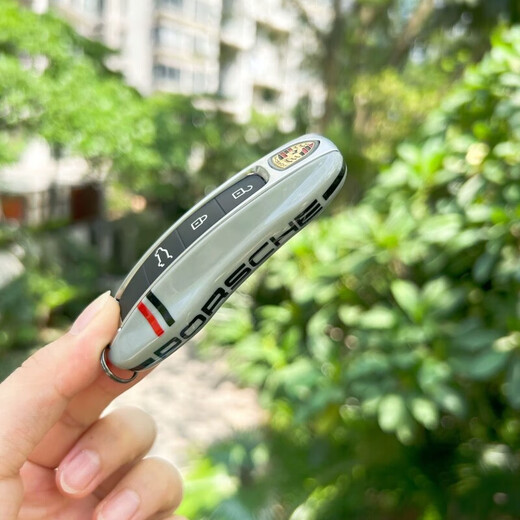 猎猫适用保时捷钥匙壳新卡宴718macan帕拉梅拉taycan911插入式钥匙套 A款赛道款【白色】单壳