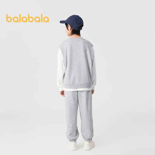 Balabala children's clothing boys long sleeves set children's sportswear 2025 new spring dress fake two-piece fashion 208125104104