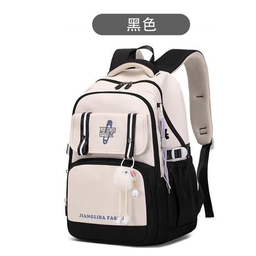 OULUNCHI high-end high-end brand burden-reducing large-capacity new middle school student schoolbag girl junior high school student primary school student backpack brown
