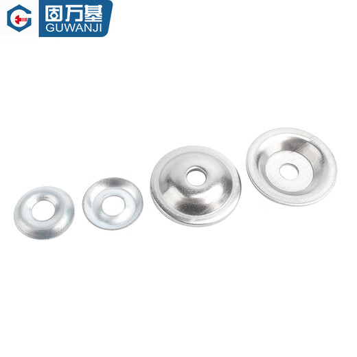 Guwanji carbon steel galvanized fish eye gasket fish eye gasket 304 stainless steel concave and convex gasket elastic hollow gasket bowl gasket 304 fish eye gasket 10# (M5x15x3) (20 pieces)