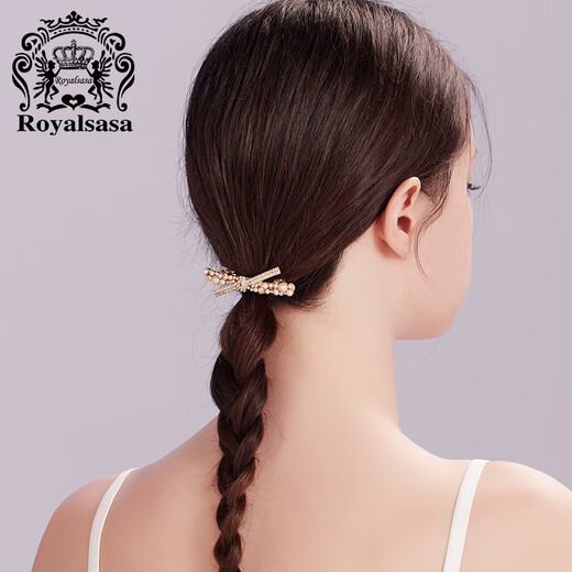 Royal sasa royal salsa hairpin Korean style elegant headwear small fresh hair accessories horizontal clip spring clip hair top clip ponytail clip