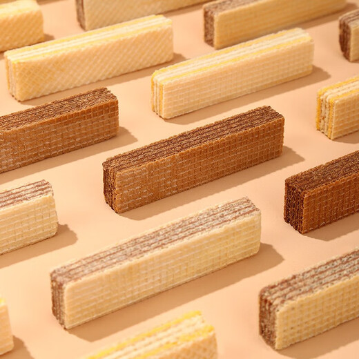 Delicious wafer biscuits, chocolate flavor, cheese flavor, sandwich, separate small package, casual snack afternoon tea, office bulk 880g, mixed flavors 110 pieces
