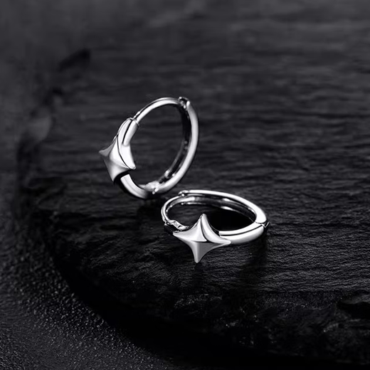 Yongjie Internet celebrity Piushuai men's earrings trendy niche high-end earrings 2025 hot style pierced earrings men's earrings Piushuai earrings G031 pair