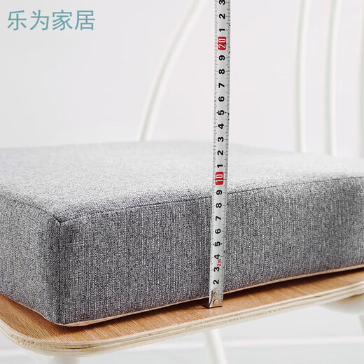 Qiaorui removable and washable four-season cotton and linen cushions high-density thickened sponge cushions office student heightening chair cushion soft carmine-square 40x40 thick 5 cm