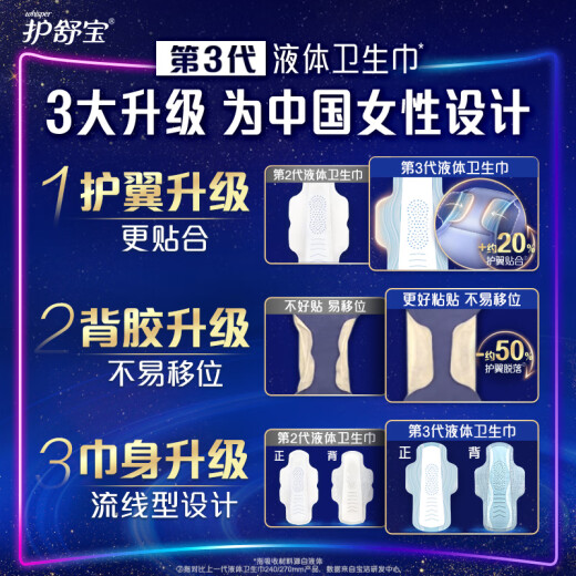 护舒宝液体卫生巾日用240mm36片超薄姨妈巾无感保护京东自营官方旗舰