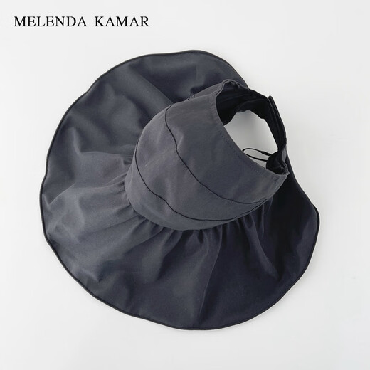MELENDA KAMAR贝壳帽空顶防晒春夏轻奢遮阳草帽太阳帽大檐生日礼物送女朋友老婆 米色