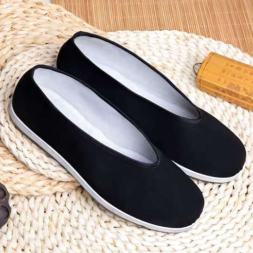 LEKALI Zapatos tradicionales de tela de Beijing Old Beijing Sombro suave de tela de mediana edad y anciana