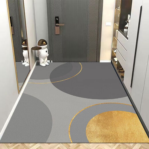 Yingzhu'er Nordic entrance door floor mat pvc wipeable no-wash door mat waterproof anti-fouling door mat stain-resistant anti-slip carpet SOY-Rihui pvc-vertical version 60*120CM