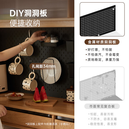 Original element solid wood sideboard integrated household modern simple storage cabinet white oak tea cabinet 1.8m with electric rail Q6142