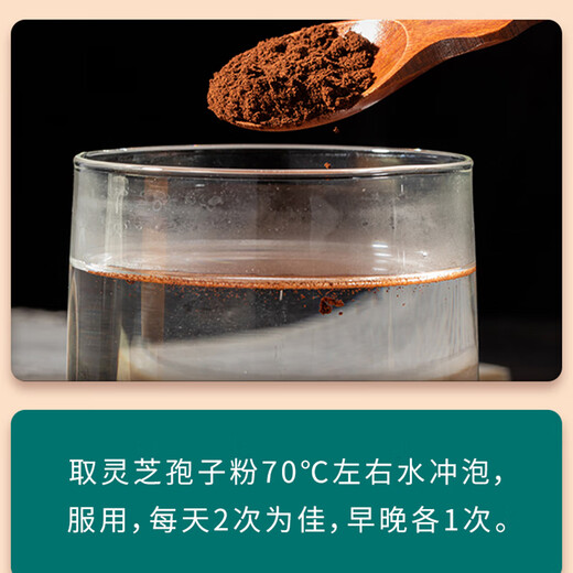 鹤兴茗正宗长白山木段破壁灵芝孢子粉提高免疫力礼盒装蓝帽认证 2g/袋5袋