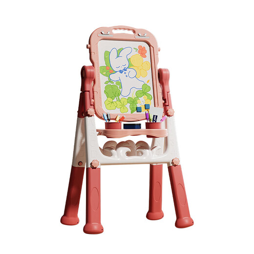 AIBEI-Familie Kindergeburtstag Geschenke Jungen und Mädchen Malerbrett Magnetische Staffelei schreiben Baby Graffiti Magnetic Drawing Toy Geschenke High-End-Rosa Dot Lesen Sie Doppelseite Magnetic Maltes Board