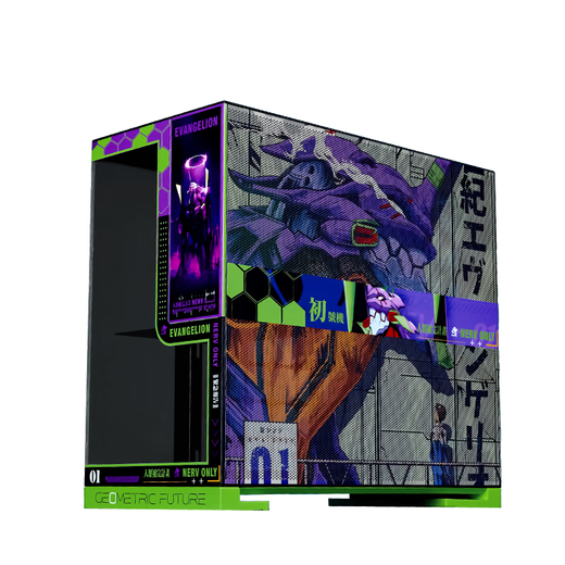 Geometry Future Model5 M5 gaming computer desktop main chassis 360 water cooling/E-ATX motherboard/TypeC/white black two-dimensional theme chassis private customization UV printing M5 52921-Funina white chassis customization