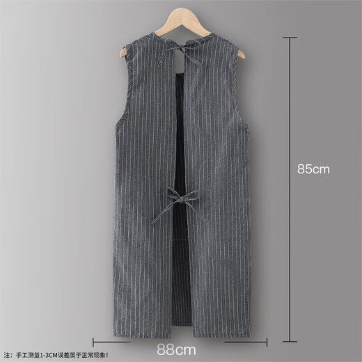 Gemengtong Baking Vest Delantal de algodón puro Cocina de cocina Hogar 2025 NUEVA CELETA CELEBRADA Summer Fin Trabajo para mujeres Catering Red LC701 Algodón puro Vestible a cuadros grande 1 Strip