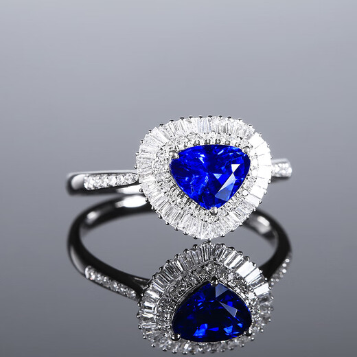 HEEKAIYI Ring Women's Royal Sapphire Ring Luxury Jewelry Chinese Valentine's Day Birthday Gift for Wife and Girlfriend Royal Sapphire Ring (Main Stone Approximately 1.13 Carats/Selected Flawless)