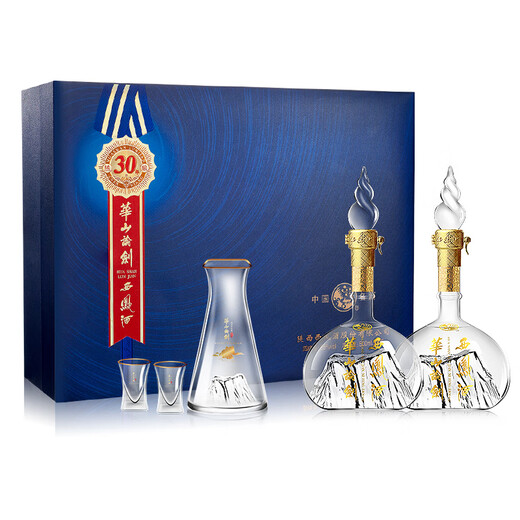 Xifeng Wein Huashan Schwert Kontroverse 30 Jahre 55 Grad 500 ml*2 Flaschen Geschenkbox Fengxiang Weißwein
