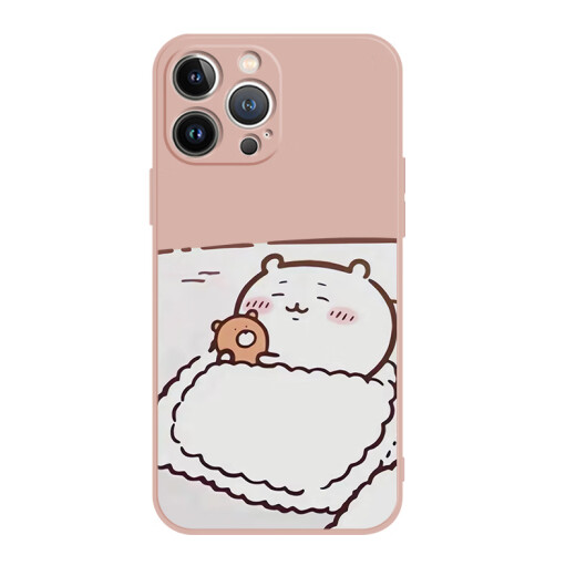 Mei Ten Cent (MSMF) Creative nuevo estilo lindo Chiikawa jii Xiaoba Apple Phone Phone Phone Lente Anti-Fall Full Inclusive Liquid Liquid Soft Silicone Case adecuado para parejas hombres y mujeres [Rude Cube Sand Pink] Jii-Mf11304y iPhone15ProProPro