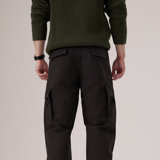 Levi's Levi's Men's American Loose Straight Simple Lazy Casual Cotton Workwear Style Paratrooper Casual Pants Black 32 (32)