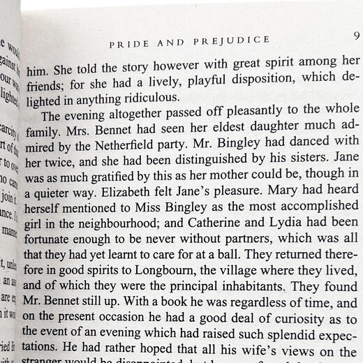 Original English novel Pride And Prejudice Jane Austen World Classics