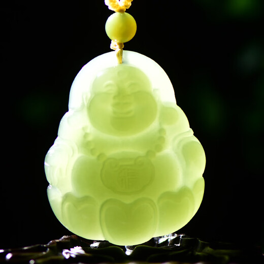 Ke yu ke ke Live -Auswahl Hetian Jade Buddha Anhänger Frauen Jade Maitreya Buddha Anhänger Hetian Jade Buddha Herzog Jade Anhänger Jade Shui Farbe Jade Buddha M6628z