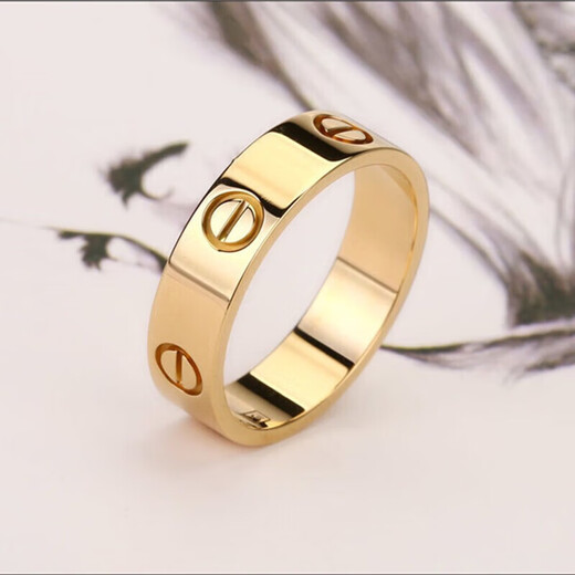 Cartier (Cartier) ring, same style for men and women, LOVE wedding 5.5 mm wide pair of rings, wedding ring, pre-sale Chinese Valentine's Day gift B4084600 18K gold 46