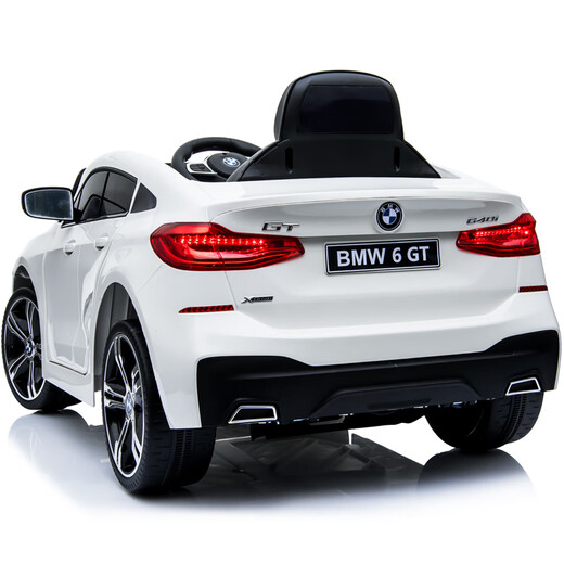 WORK BABY children's electric car BMW four-wheel drive authorized baby remote control four-wheel car children's toy car can sit on one-year-old gift, standard white dual-wheel drive + remote control self-driving