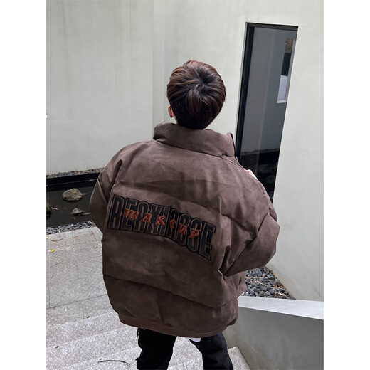 Digada Retro verdickte Brot-Baumwolljacke für Männer und Frauen Winter lose Baumwolljacke für Männer und High-End-Männerjacke für Männer lässige Baumwolljacke für Männer Elfs-D831 Black 2xl