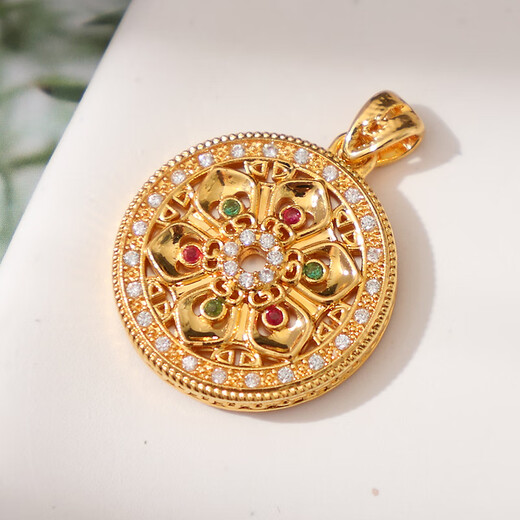 Pop French light luxury niche design 18K gold eight-pointed star six-character mantra pendant for women gift white Hetian jade or mother-of-pearl eight-pointed star pendant