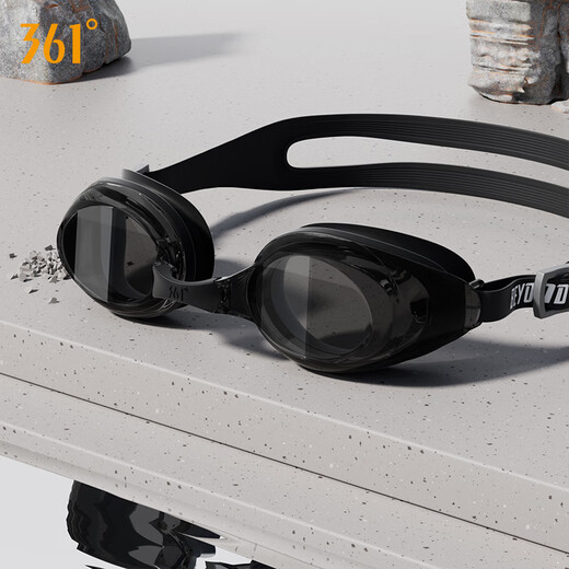 361 Swimming Goggles for Men and Women Adults Waterproof and Anti-fog HD Racing Swimming Goggles Medium Frame Unisex Diving Equipment Premium Black