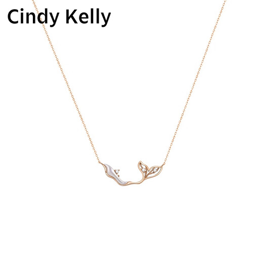Cindy Kelly light luxury niche silver necklace, versatile, heart-shaped clavicle chain, high-end, birthday and New Year gifts for girls and girlfriends, rose gold, practical and high-end for wives and girlfriends