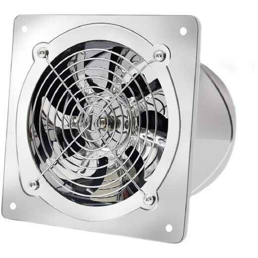 Stainless steel iron industrial exhaust fan window-type ventilation fan bathroom kitchen powerful exhaust fume 6/8/10/12 inches 12 inches 300mm + 3 meters pipe + one buckle