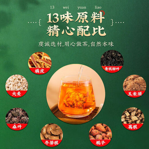 北京同仁堂【官方直售店旗舰】北京同仁堂青钱柳玉米须桑叶茶花草茶牛蒡根茶 【官方正品 假一罚十】 一盒装-40小包-【无赠送】