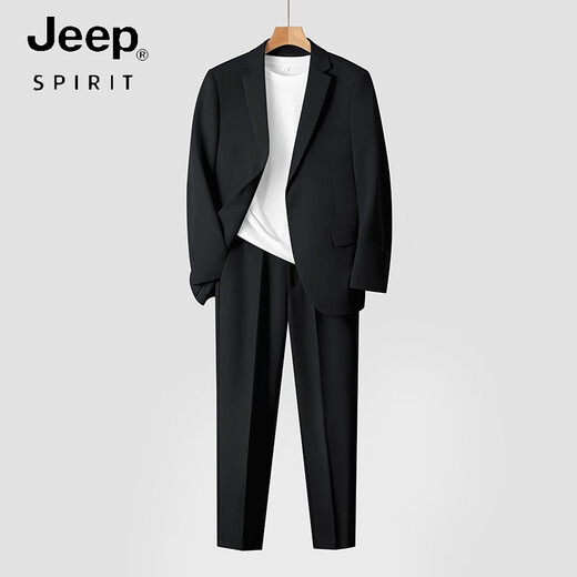 JEEP SPIRIT suit suit for men, light and mature style, trendy, thin, slim, versatile, casual suit, Korean style handsome suit jacket for men, light gray suit, single piece, loose M 100-115Jin Jin is equal to 0.5 kg