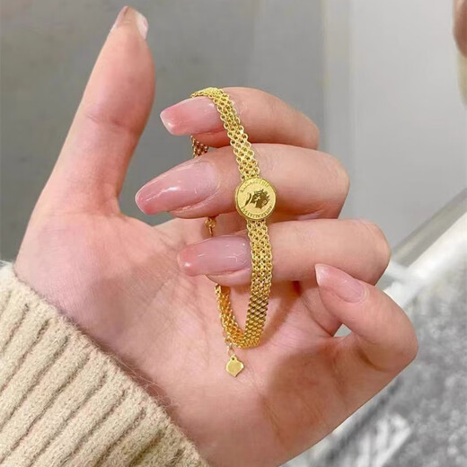 Gu Hao Shuibibei Jewelry Showroom New Gold 999 Retro Queen Redonde