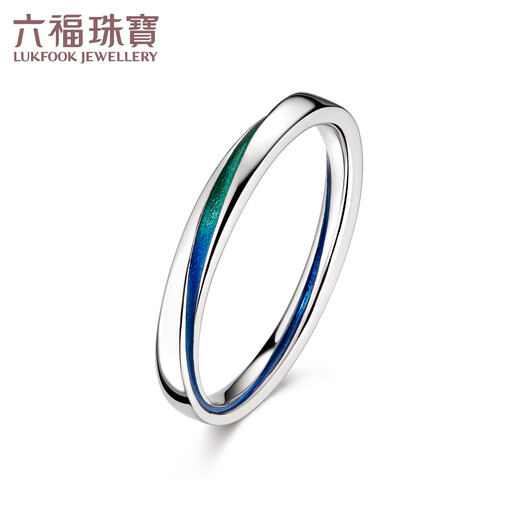 Lukfook Jewelry Platinum 950 Infinite Love Platinum Ring Simple Couple Wedding Pair Ring Single Price GJPTBR0009 No. 11-3.05g (including labor cost 560 yuan) Women's model