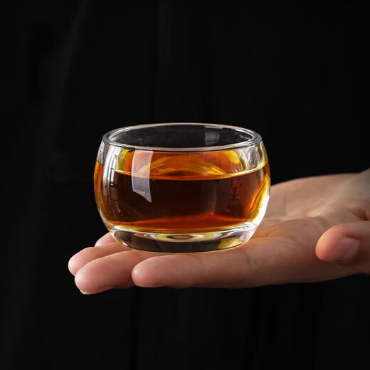 Herren -Tee -Trinken Master Tasse Kristall Tee Tasse Japanische Hand Presse Tasse Wasabi Tasse Pu'er Tea Tasse Transparente Glasschale 6180 Geely Cup 35 ml 200 ml