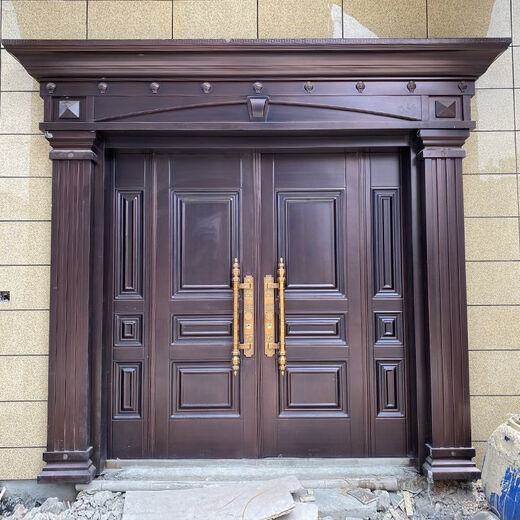 维诺亚别墅进户大门农村双开门仿门乡村自建房防盗入户大门 款式一 定制入户大门 给尺寸定做哦