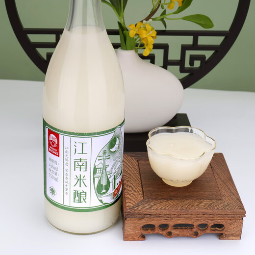 Suzhou Bridge Jiangnan rice wine brewed with rice wine 0.5/5/6 degree Suzhou specialty glutinous rice brewed low alcohol sweet rice wine for tipsy girls 5 degrees 750mL 6 bottles of Jiangnan rice wine