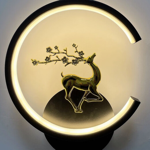 Yaoti Bedroom Bedside Warm Wall Lamp Simple Modern Living Room Background Wall Lamp Stairs Aisle Corridor Round Square Lighting White C Sika Deer Right White Light