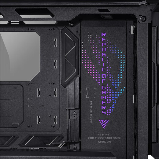 华硕（ASUS）ROG HYPERION 创世神机箱 铝合金X骨架/全塔机箱/支持EATX主板/双420水冷/GR701 GR701 创世神机箱 双C口 黑色
