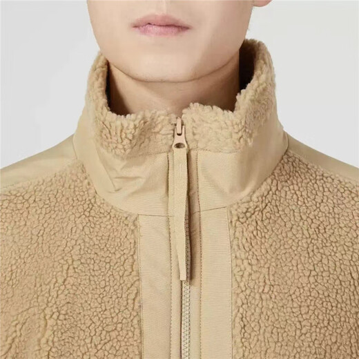 adidas Adidas Cotton Jacket Men's 2024 Autumn New Sportswear Lambskin Warm Windproof Jacket Cotton Jacket Light Khaki/HP1391/Lambskin S/175/92A