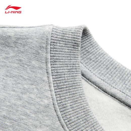 Li-Ren Li Ning Plush Теплый толстовка для мужчин 2025 Весна Новая простой печатная универсальная спортивная топ AWDU679 AWDU679-2 Цветочный серый l