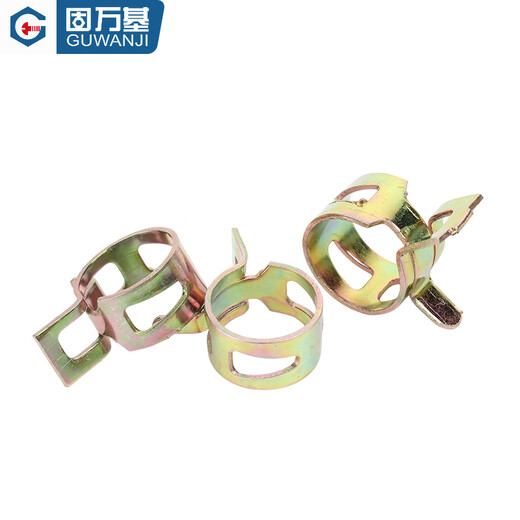 Guwanji Elastic Clamp en acier ceinture de courroi à ressort Pince en acier à la main Pinche à arrosage du tuyau d'eau Manganèse en acier Coulaque Q673 Couleur Zinc 12x8x0.8 [20 pièces]