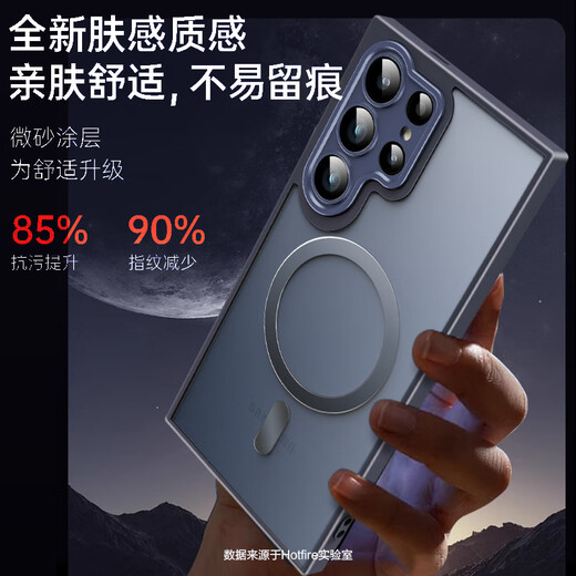 Hot applicable Samsung s24ultra mobile phone case SAMSUNG Galaxy S24Ultra magnetic case anti-fall lens all-inclusive anti-fingerprint protective case for men and women - titanium gray