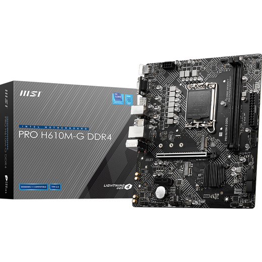 微星（MSI）12/13代/14代CPU主板套装i3 13100f 14100f 12100f 散片 PRO H610M-G DDR4 14代i3-14100F散片【三年店保】